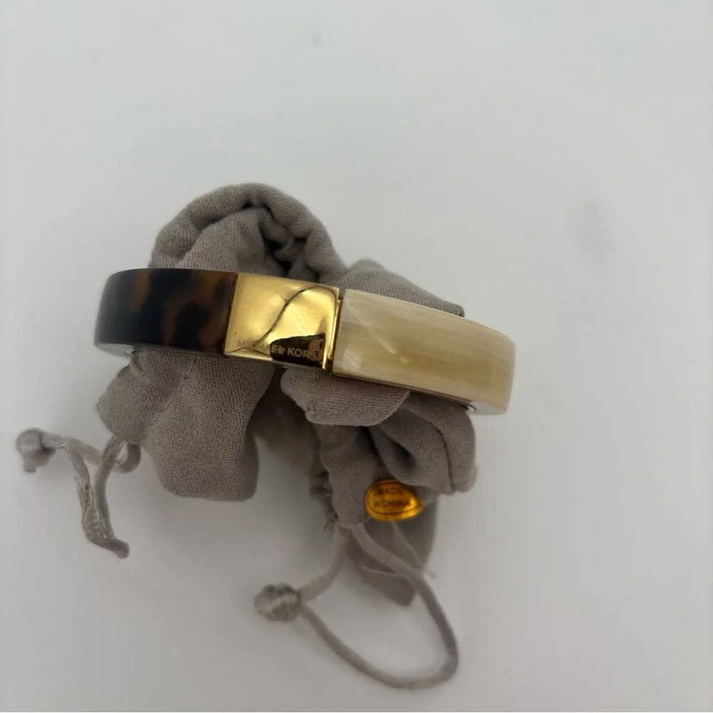 Michael Kors Gold and‎ Brown Bangle Bracelet